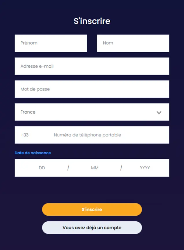 s’inscrire sur Spin Dynasty Casino