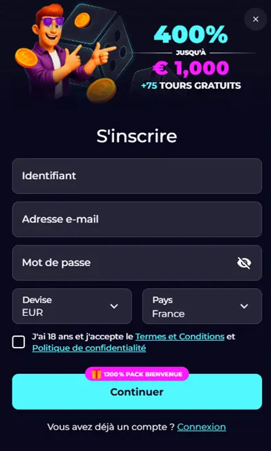 Party Spinz inscription