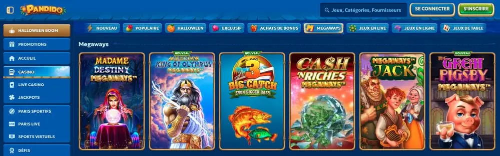 Pandido casino Megaways