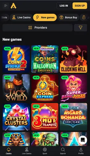 AmonBet sur mobile