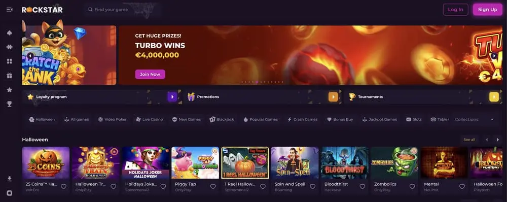 Les jeux de Rockstar casino