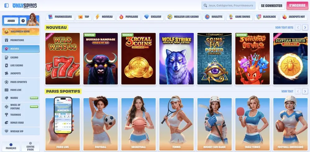 Only Spins les jeux en ligne