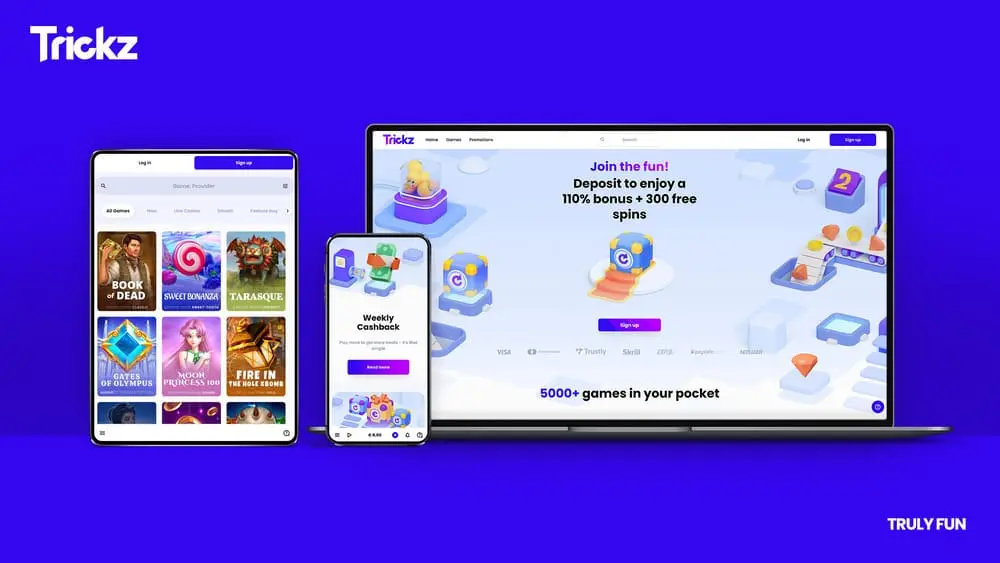 Trickz sur mobile, desktop et tablette