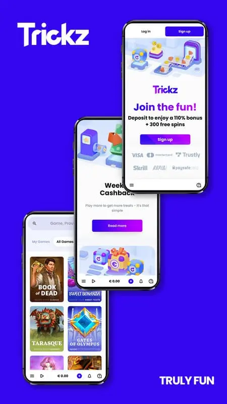 Jouer sur mobile avec Trickz Casino