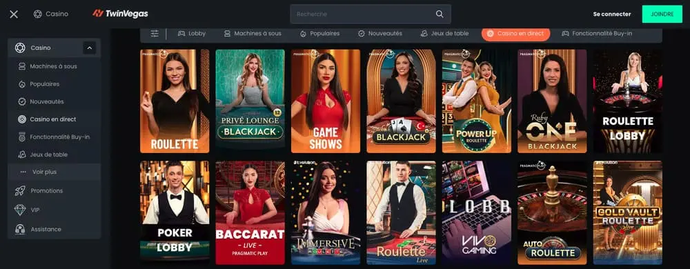 Casino Live TwinVegas