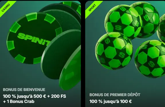 Spinit bonus de bienvenue