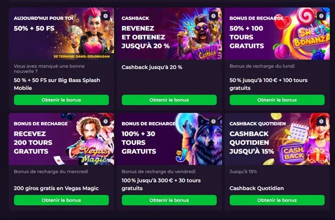 Les promotions Rockstar casino