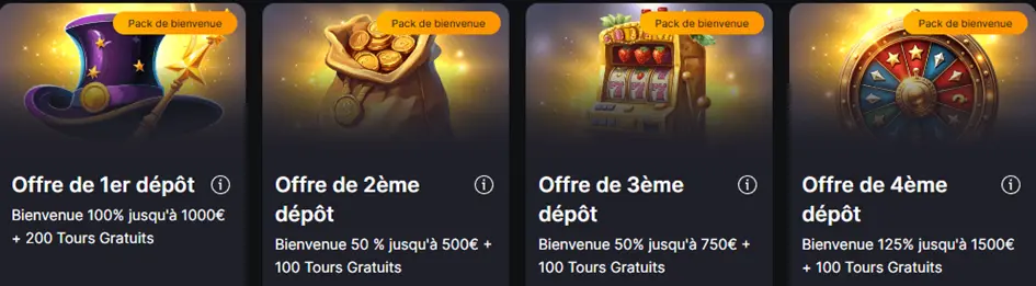 Pack de bienvenue WinHero casino