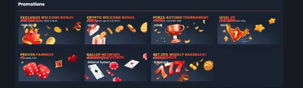 Promotions Forza.bet