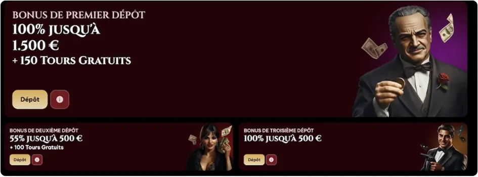 Bonus de bienvenue SpinoGambino