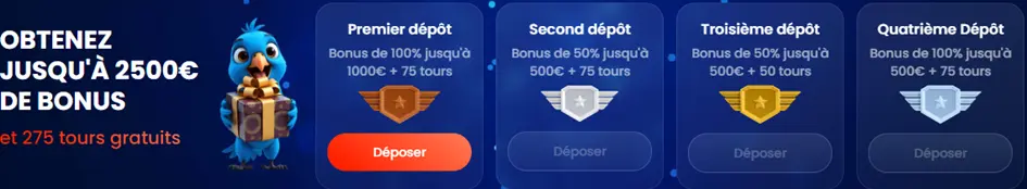 Bonus de bienvenue MonacoJack