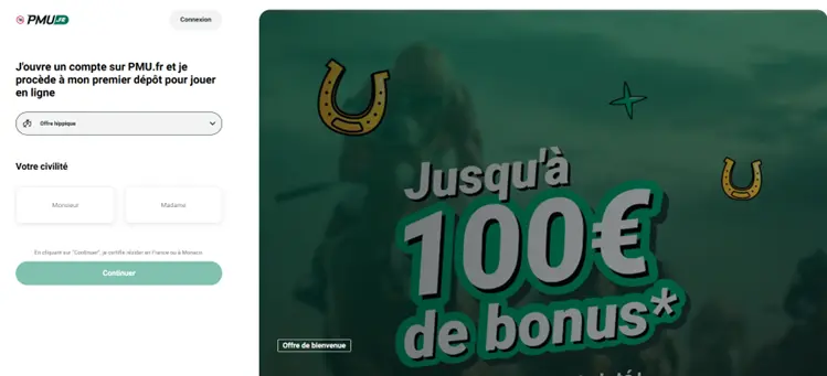 S'inscrire sur PMU.fr