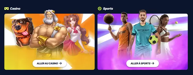 Les jeux de casino sur BetBeast