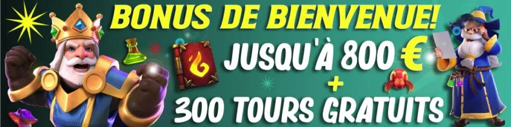 Bonus de bienvenue Merlin Casino