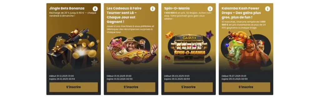 Offres promotionnelles du casino GQBET