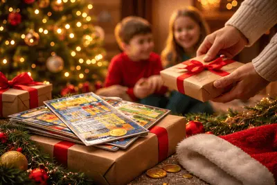 Noël et jeux à gratter dans les familles