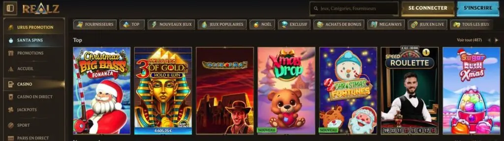 Realz casino jeux