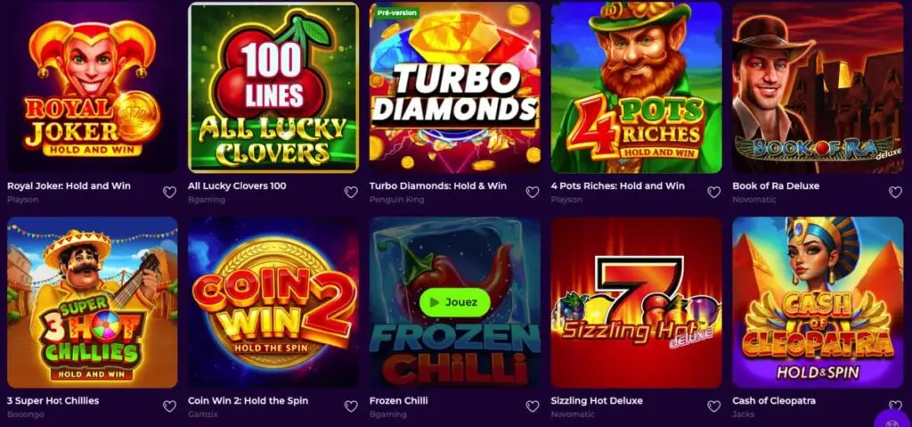 Gambloria machines à sous