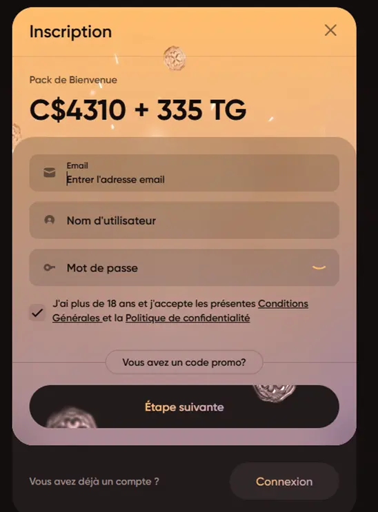 S'inscrire sur Ludios casino