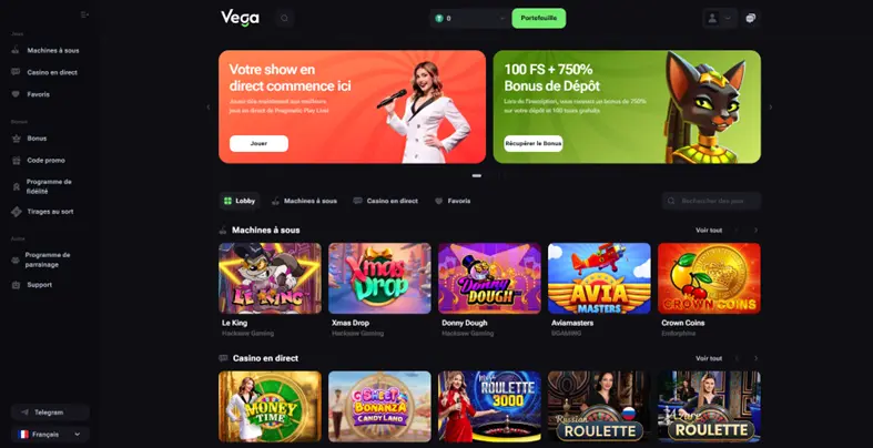 Vega.bet casino avis 