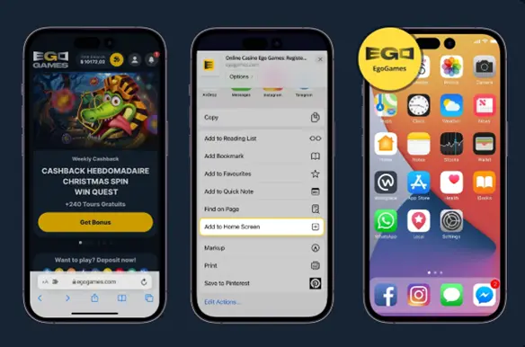 Jouer à EgoGames sur mobile