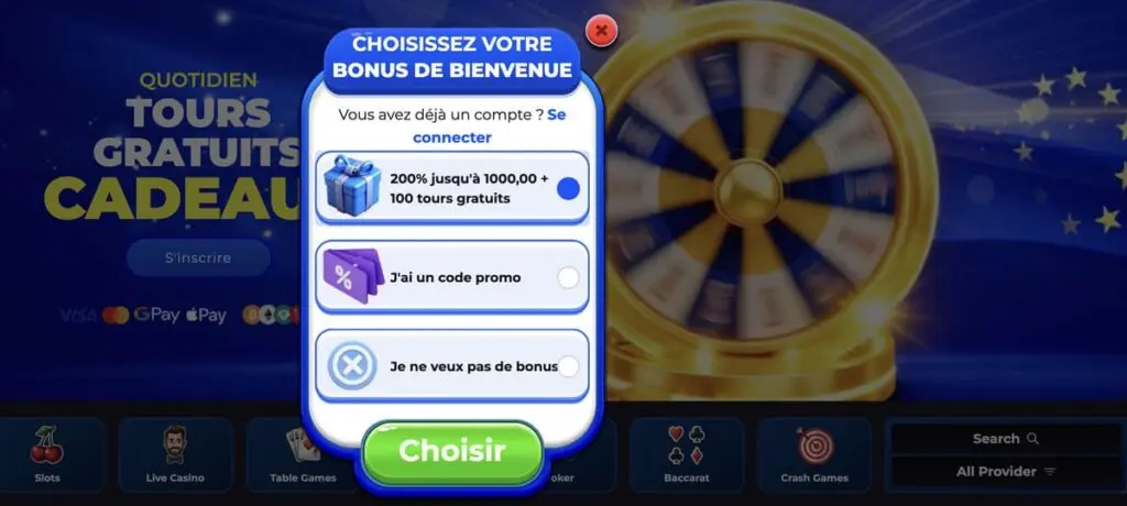 Europa777 casino login