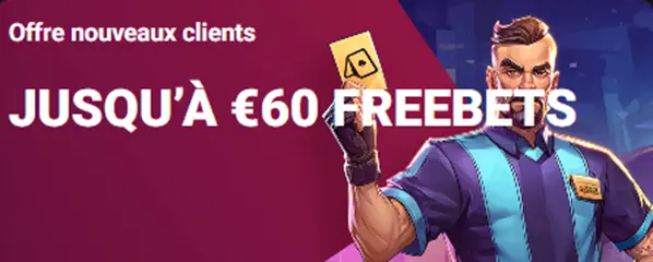Offre nouveaux clients 60€ en freebets sur SlotLair
