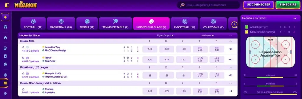 Midarion jeux de sport