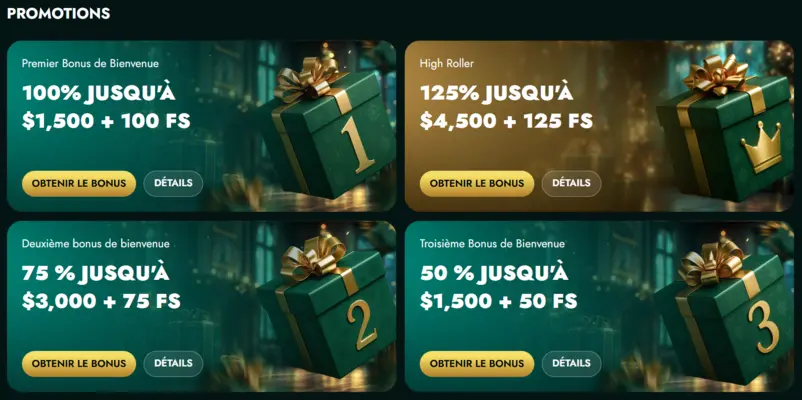 onus et promotions CrownGreen