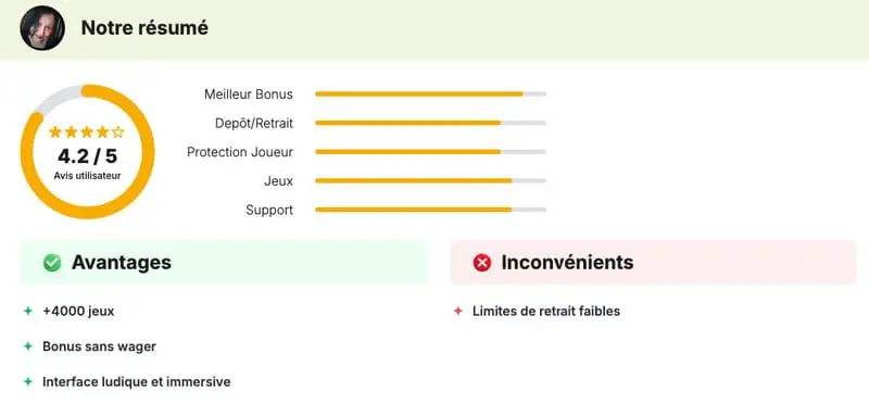 avis de casino notre résumé