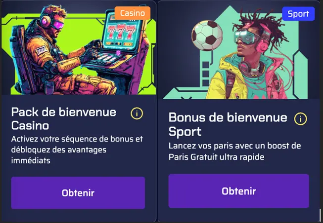 Bonus de bienvenue du casino Betory