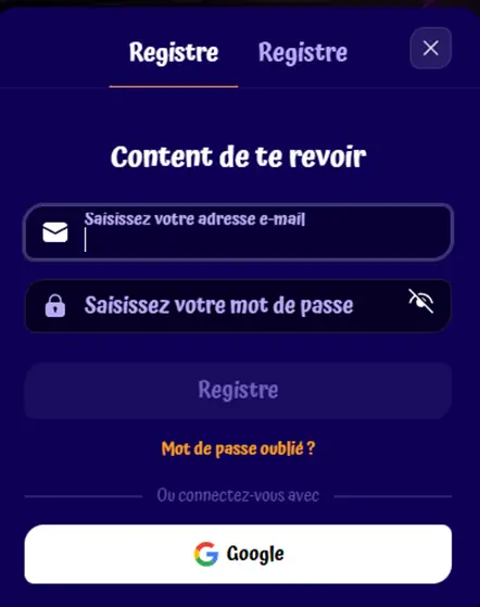 SpinGranny login inscription