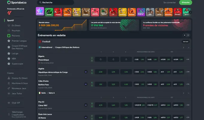 Paris sportifs BitCasino.io