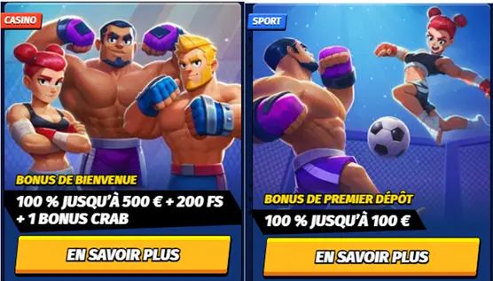Bonus de bienvenue Big Clash