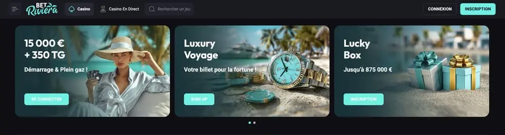 Bonus et promotions disponibles chez BetRiviera