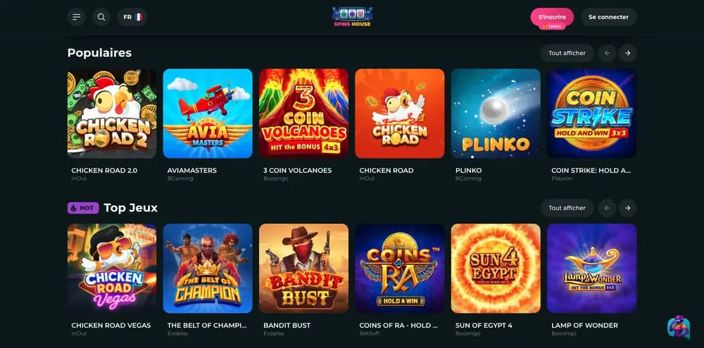 Jeux SpinsHouse casino