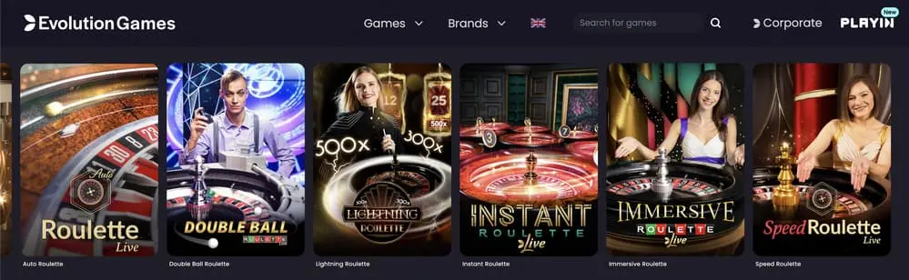 Evolution Gaming jeux live Roulette