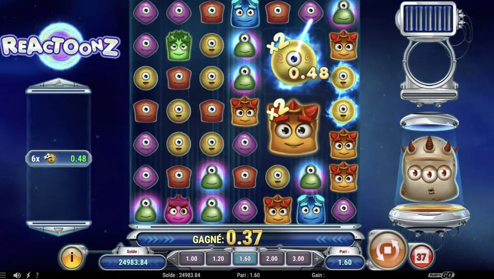 Bonus dans Reactoonz