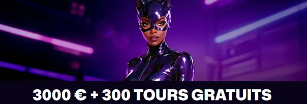 Pack de bienvenue 3000€ et 300 tours gratuits Winbeast