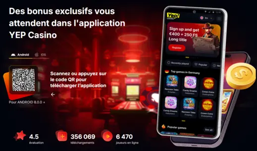 Bonus exclusifs appplication Yep Casino