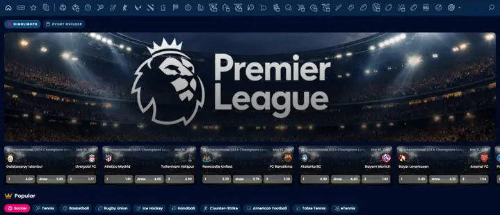 Starz Spins sport premier league