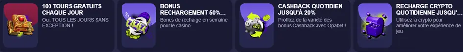 Promotions Opabet casino